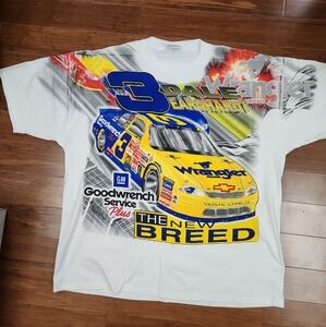 VTG Dale Earnhardt AOP T Shirt Sz 2XL White The New Breed Chase 90s EUC